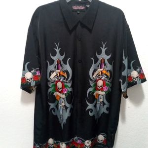 Sapphire lounge button front shirt
